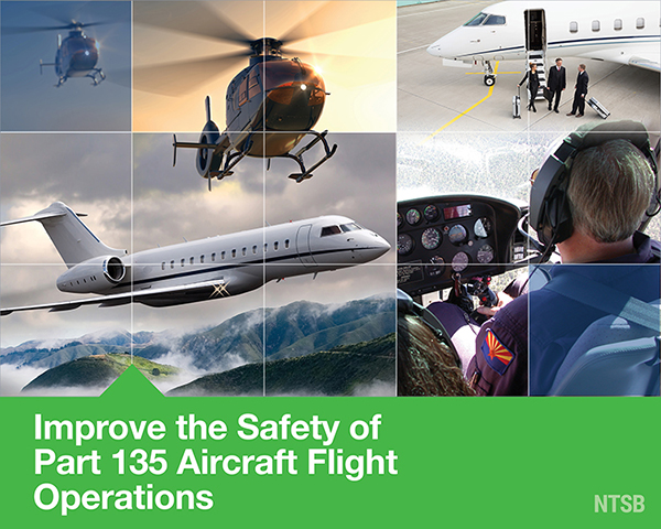 Improve the Safety of Part 135 Aircraft Flight Operations graphic.
