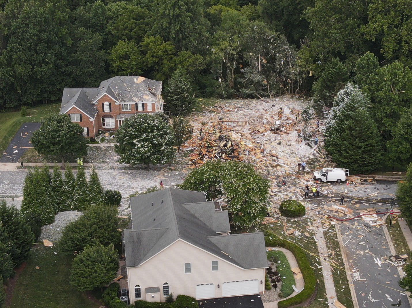 Aerial image of the incident site on the day of the explosion.