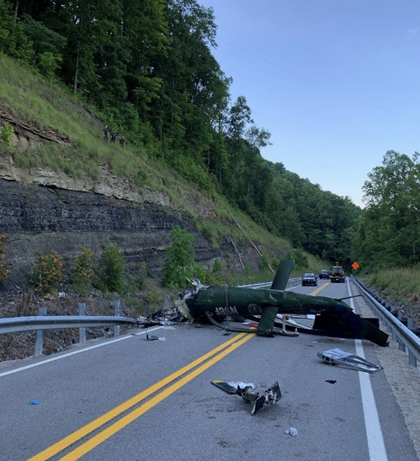 Helicopter in its final resting place